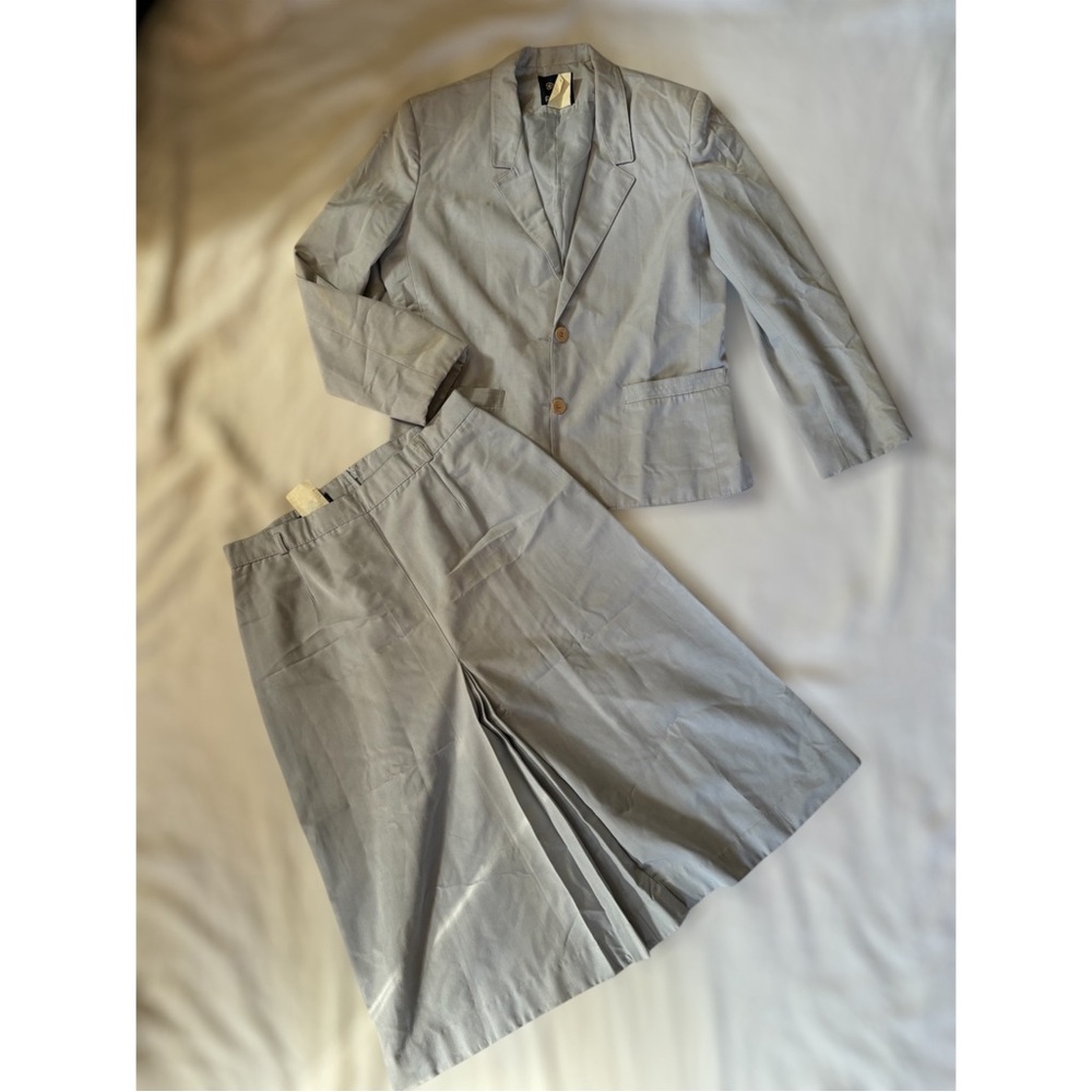 Vintage Panther Brand Light Blue Skirt Suit Set
